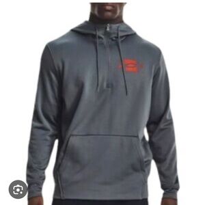 Under Armour Men's Gray and Red Hoodie
